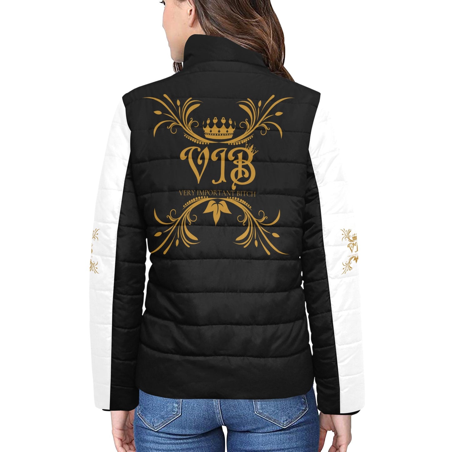VIB-6 Women's Stand Collar Padded Jacket (Model H41)