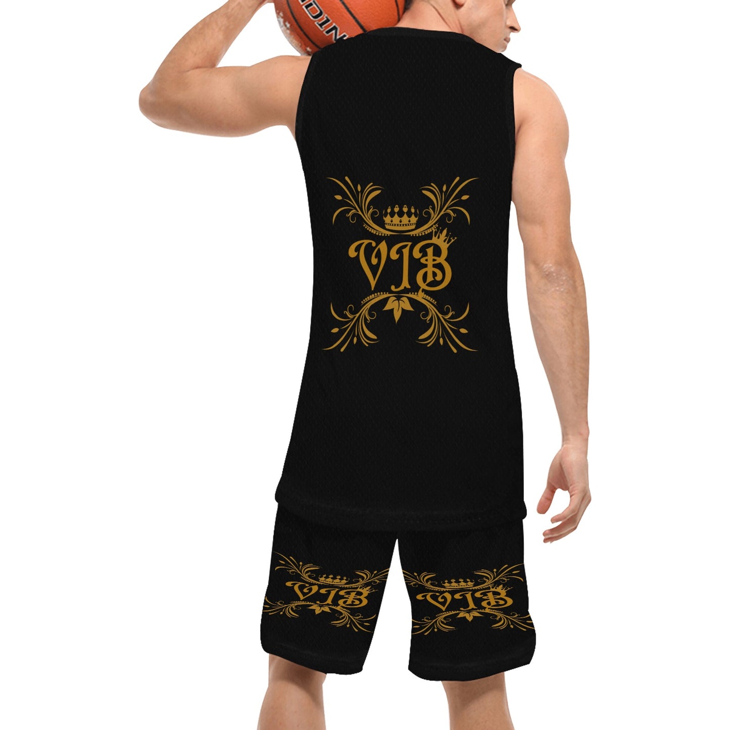 VIB MENS AO BASKETBALL SET BLK Basketball Uniform with Pocket