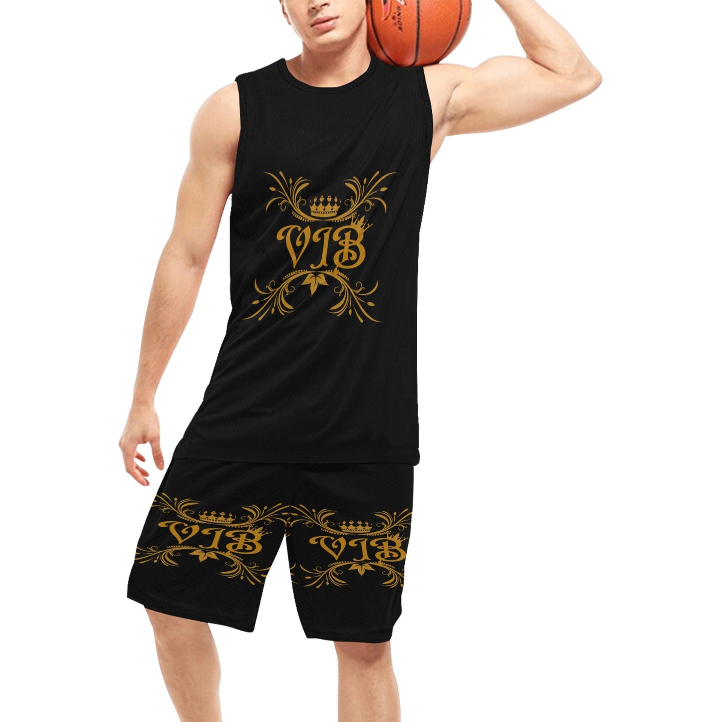 VIB MENS AO BASKETBALL SET BLK Basketball Uniform with Pocket