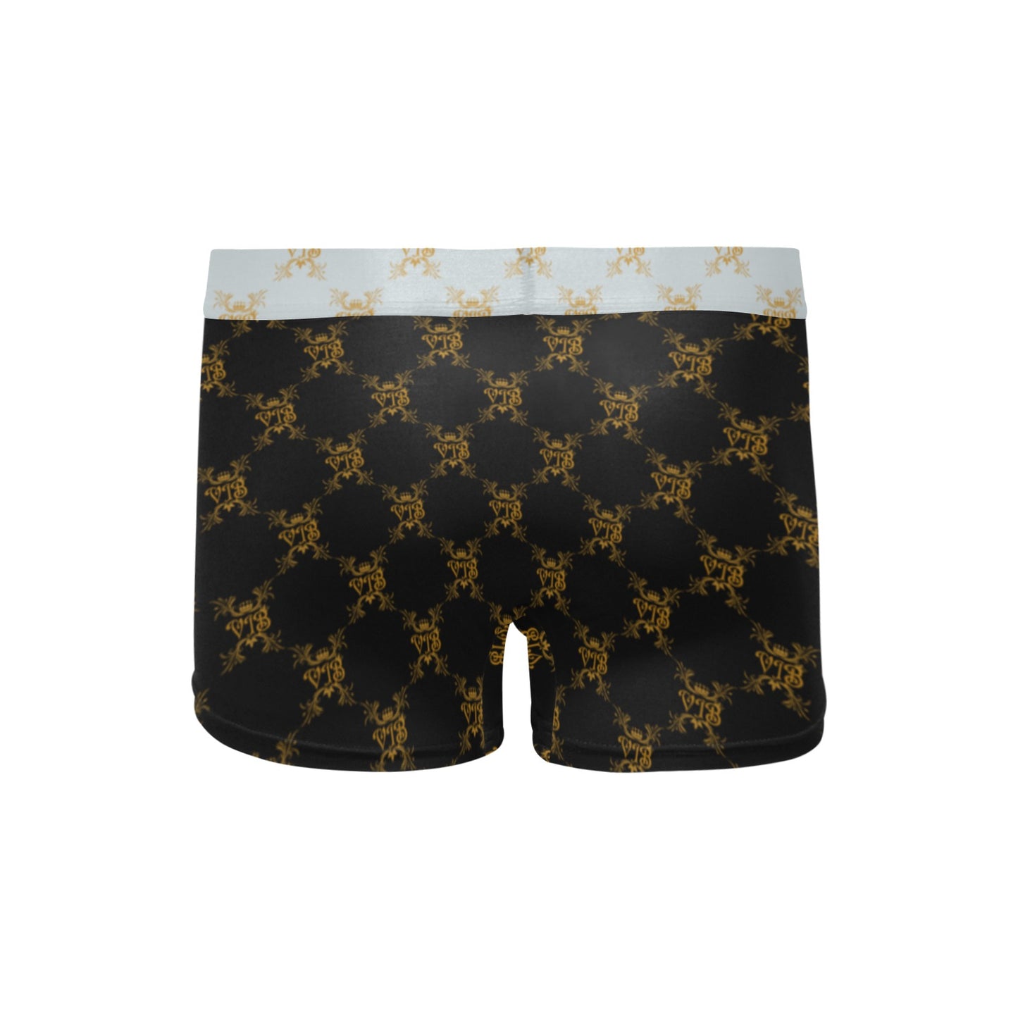 VIB MENS ELEPHANT POUCH BOXER BRIEFS BLK/GRY Men's Elephant Pouch Boxer Briefs (Model L53)