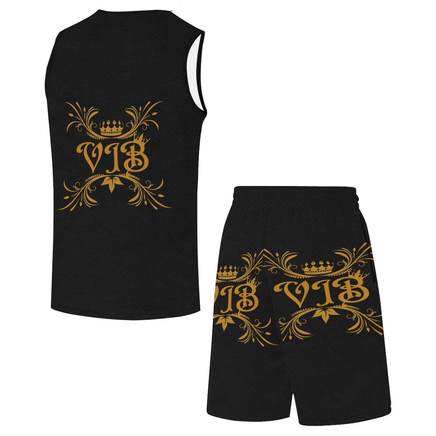 VIB MENS AO BASKETBALL SET BLK Basketball Uniform with Pocket