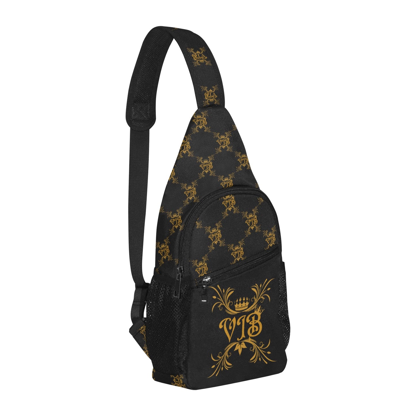 VIB AOP Chest Black All Over Print Chest Bag (Model 1719)