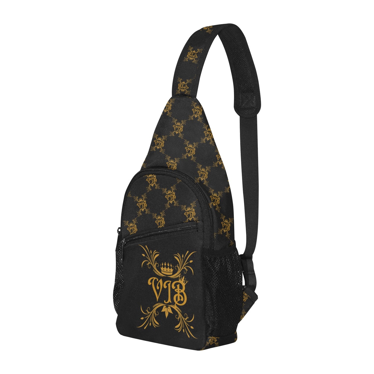 VIB AOP Chest Black All Over Print Chest Bag (Model 1719)