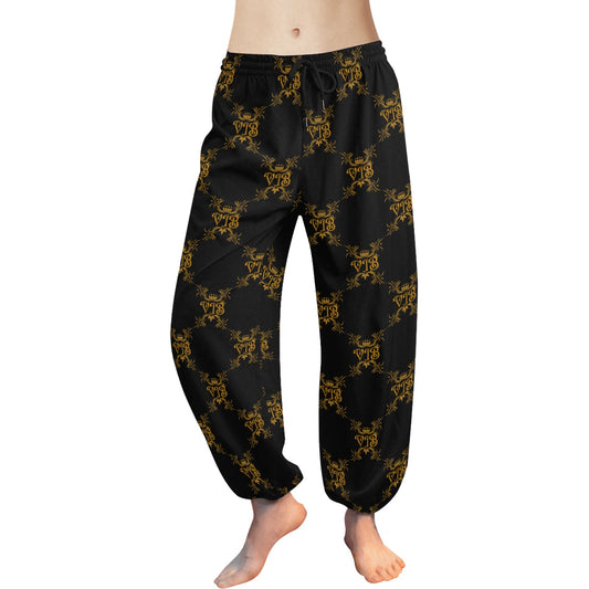 VIB WOMENS AO HAREM PANTS BLK Women's All Over Print Harem Pants (Model L18)