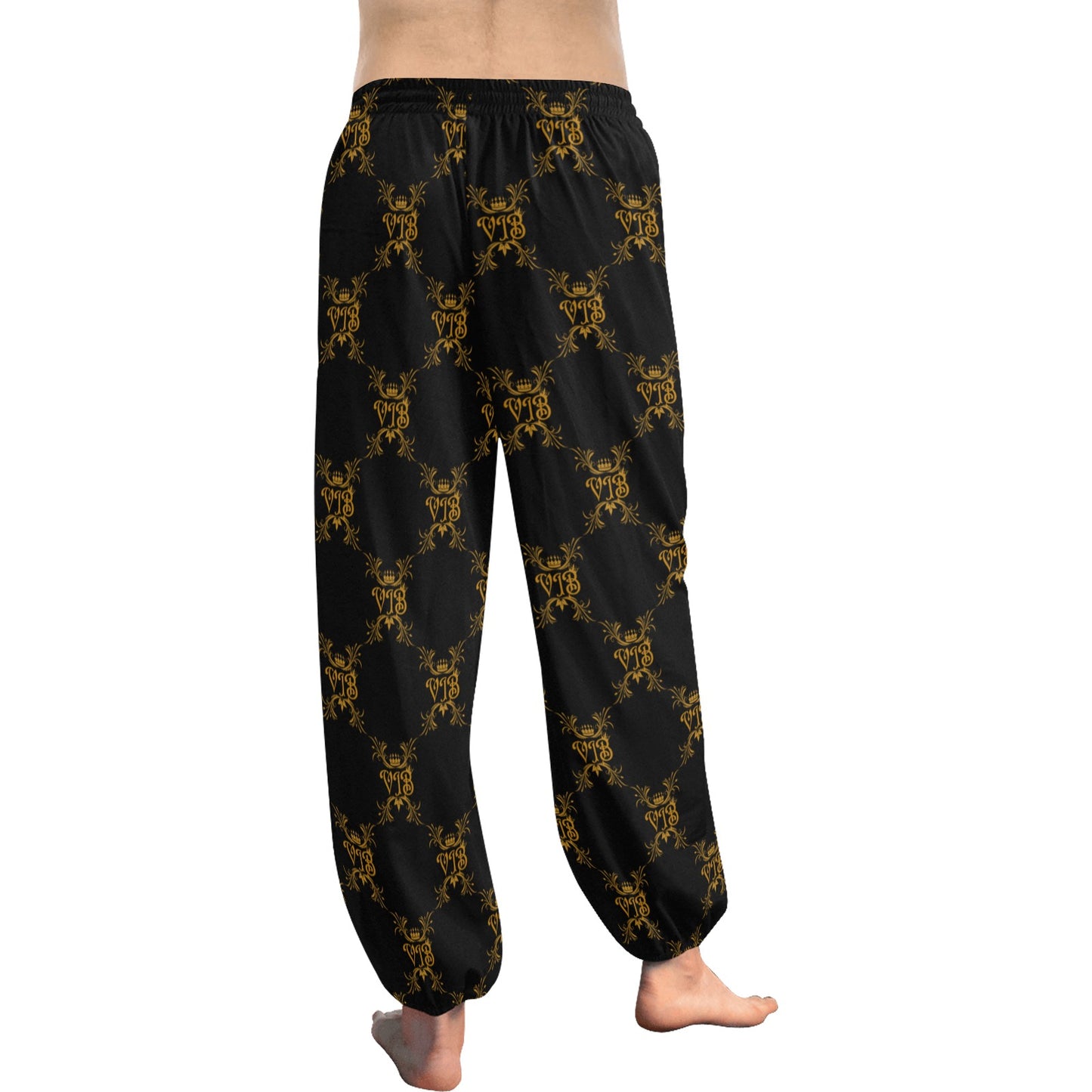 VIB WOMENS AO HAREM PANTS BLK Women's All Over Print Harem Pants (Model L18)