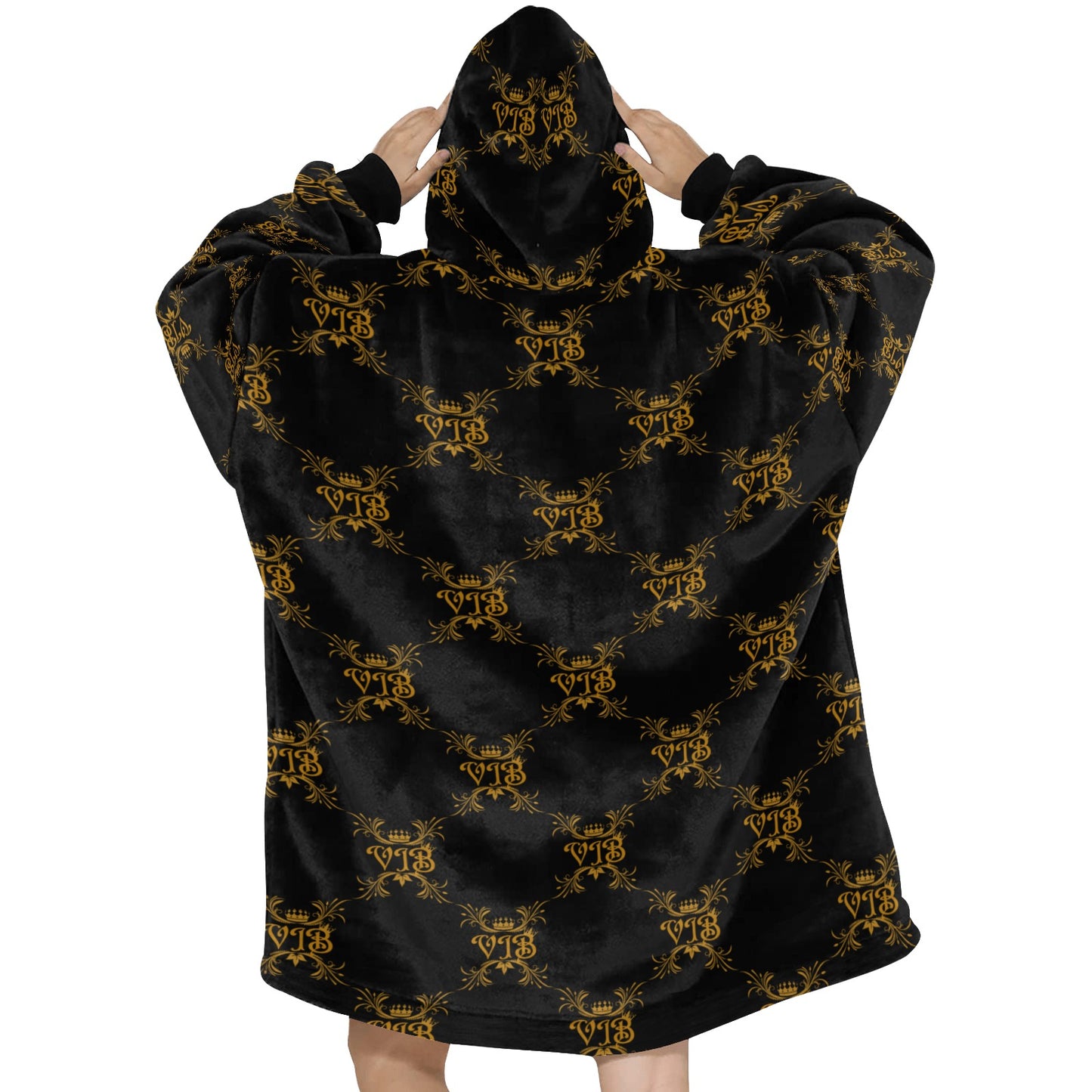 VIB BLANKET HOODIE BLK Blanket Hoodie for Women