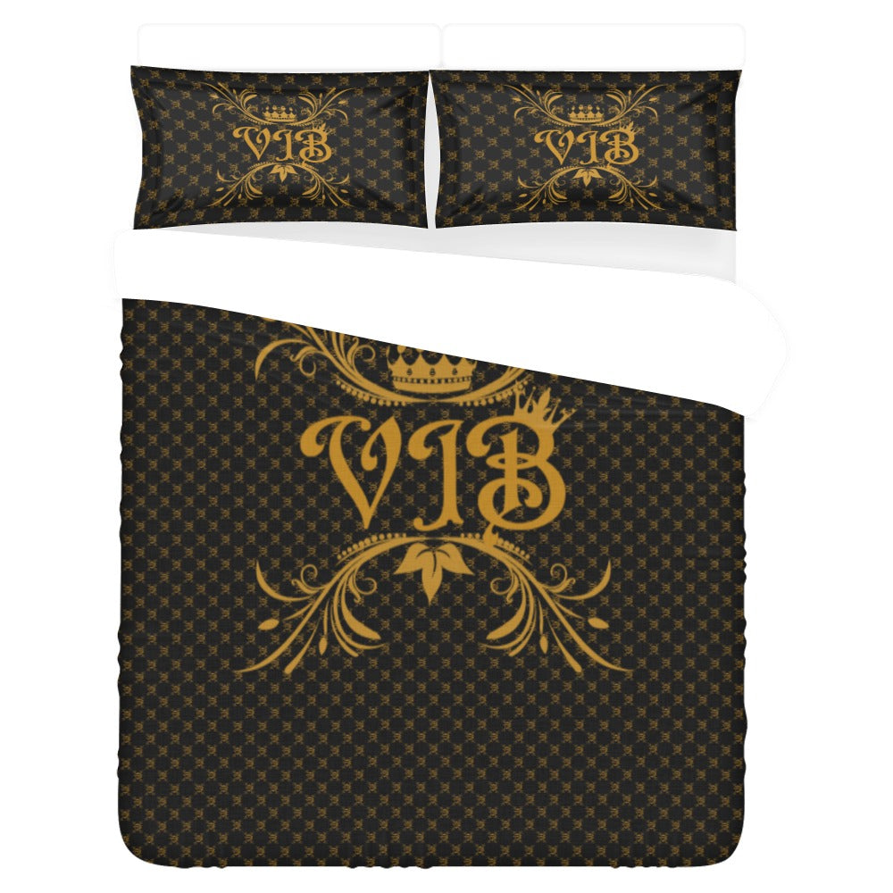 VIB 3 PIECE BEDDING SET SINGLE LOGO 3-Piece Bedding Set