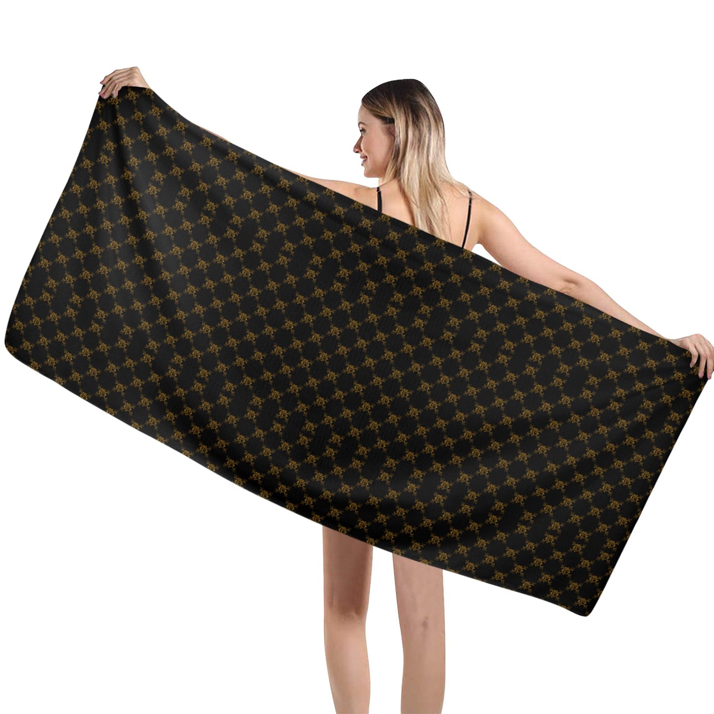 VIB BEACH TOWEL BLK 29X58 Beach Towel 29"x58"(NEW)