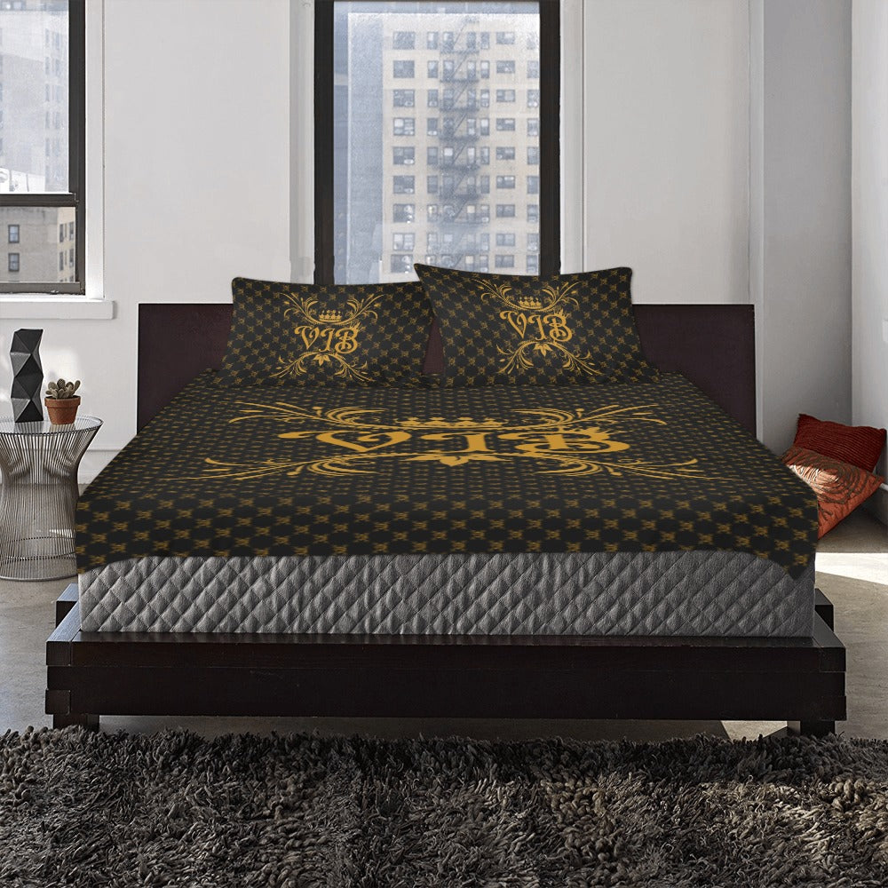 VIB 3 PIECE BEDDING SET SINGLE LOGO 3-Piece Bedding Set