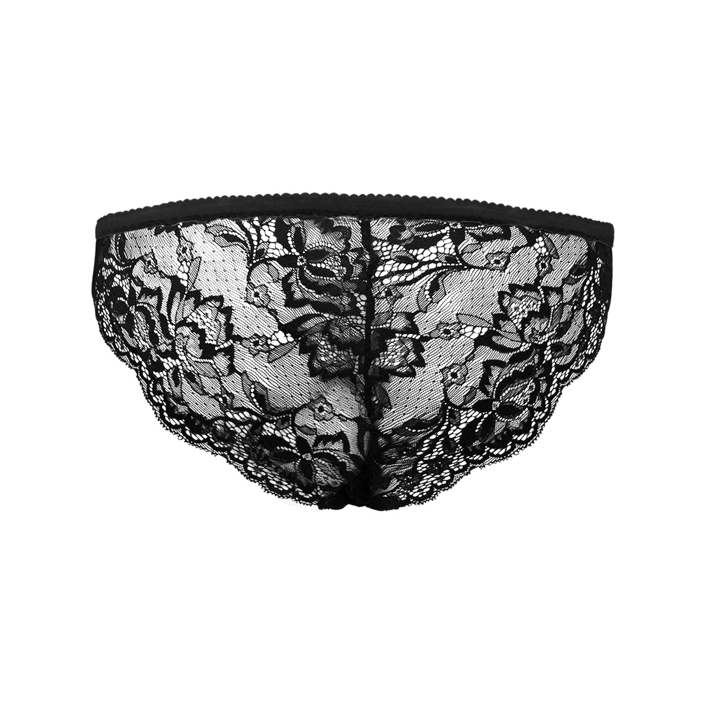 VIB WOMENS LACE PANTY BLK Women's Lace Panty (Model L41)